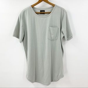 Cuts Clothing Men's Short Sleeve Pocket Tee in Light Gray